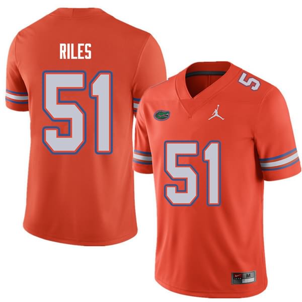 NCAA Florida Gators Antonio Riles Men's #51 Jordan Brand Orange Stitched Authentic College Football Jersey ZCL7664DW